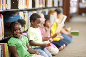 Kids in a library